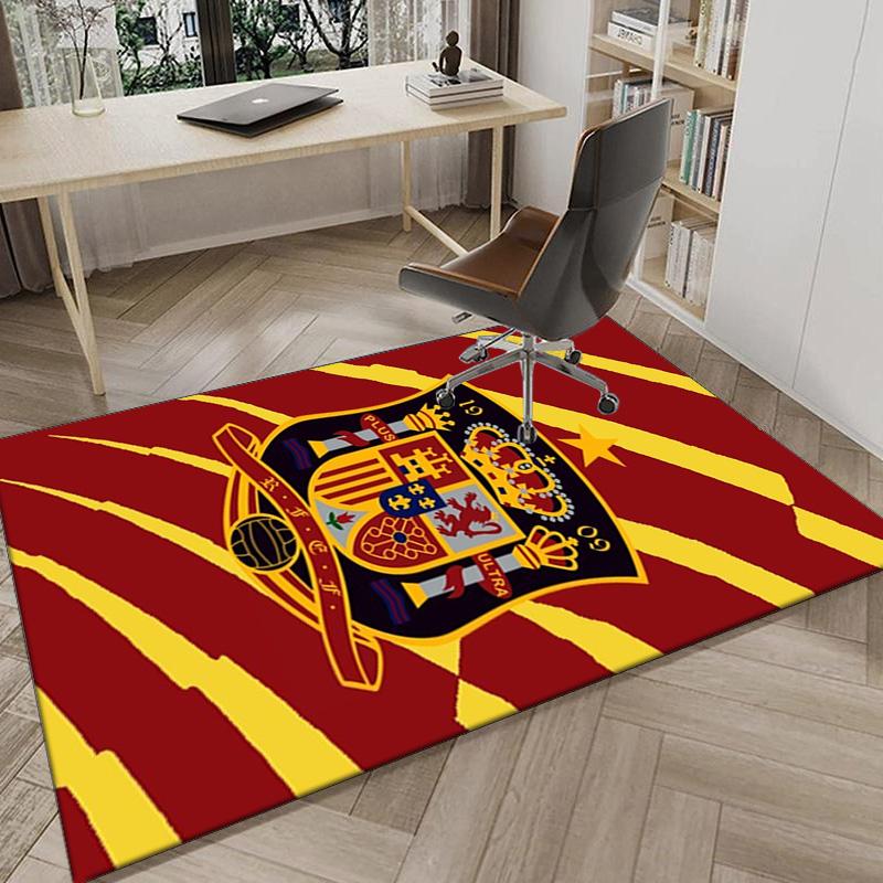 Spain's Royal Emblem Printed Area Rug for Office, Chair Rug, Decorative Carpet Floor Mat, Large Size Fan gifts Christmas gifts