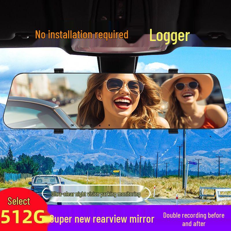 2025 Dual Lens Wireless Dash Cam with Loop Recording, Reversing Image & Night Vision - No Installation Needed (Front & Rear)