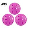 Pickleball Set 3 Stück 40 Löcher Hoher Rückprall Sichtbarkeit PE Indoor Outdoor Glatter Flug Turnier Training Übungsball Zubehör