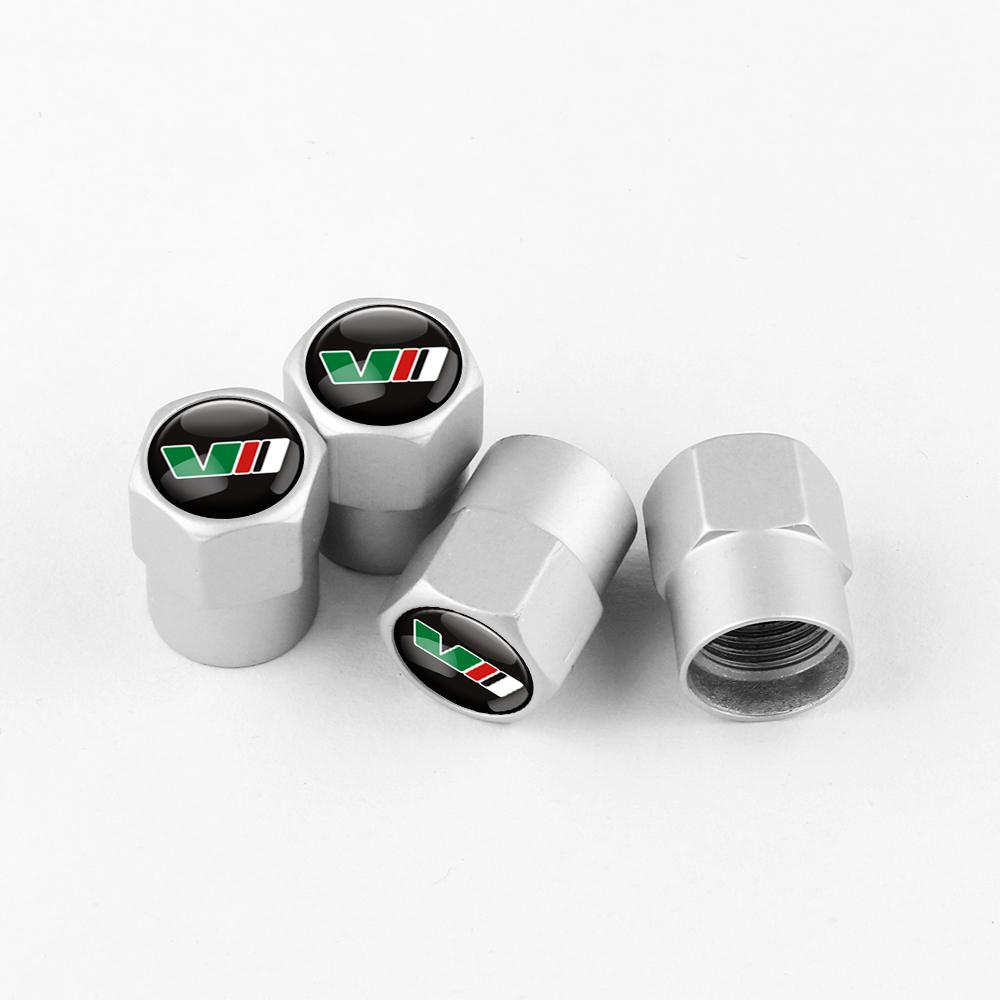 QPZF2 For Skoda S Skoda Kodiaq Fabia Kamiq Karoq Octavia 3 A5 A7 Rapid Scala 4pc Car Styling Wheel Tire Valve Air Stem Cap Badge Decor