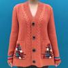Autumn Winter Women's Knitted Cardigan Sweater Thickened Plus Size Cardigan Jacket V-neck Twist Loose Knitted Short Jacket