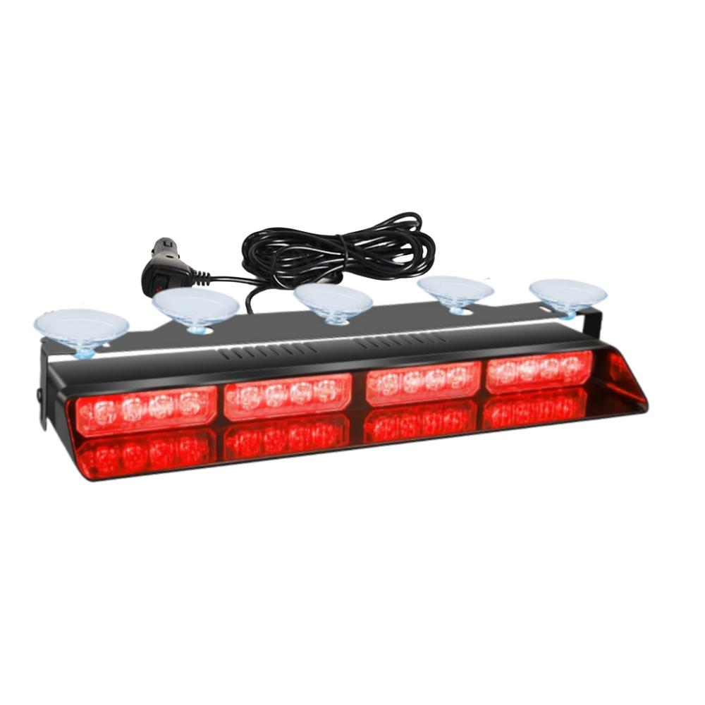 Emergency Dash Strobe Lights Safety Lights 16 LED Flashing Warning Hazard Windshield Visor Traffic Light Bars for Trucks