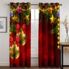 3D drôle bonne année noël père noël neige cheminée 2 pièces mince ombrage rideaux de fenêtre pour salon chambre décor