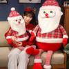 Creative Plush Santa Claus Doll With Long Legs Soft Cotton Outfit For Festive Decor