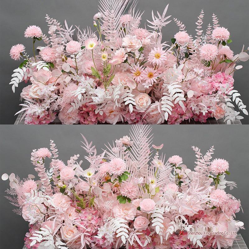 Large Silk Eucalyptus Flower Row for Wedding Aisle Decor