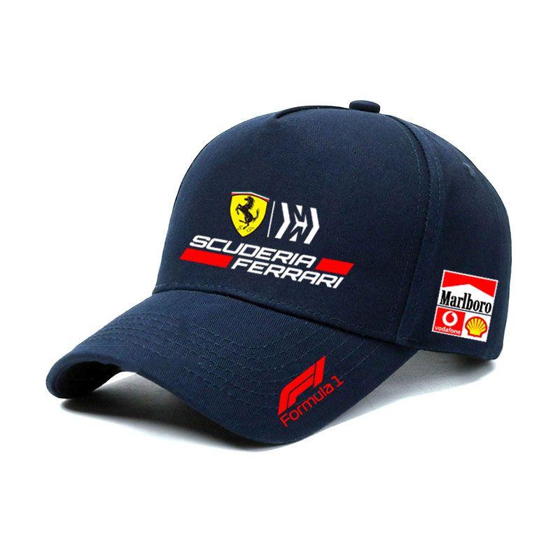 Car Logo Cotton Adjustable Baseball Hat Outdoor Auto Accessories For Ferrari Roma F80 296 GTB GTS SF90 Stradale Spider Spyde JQ1