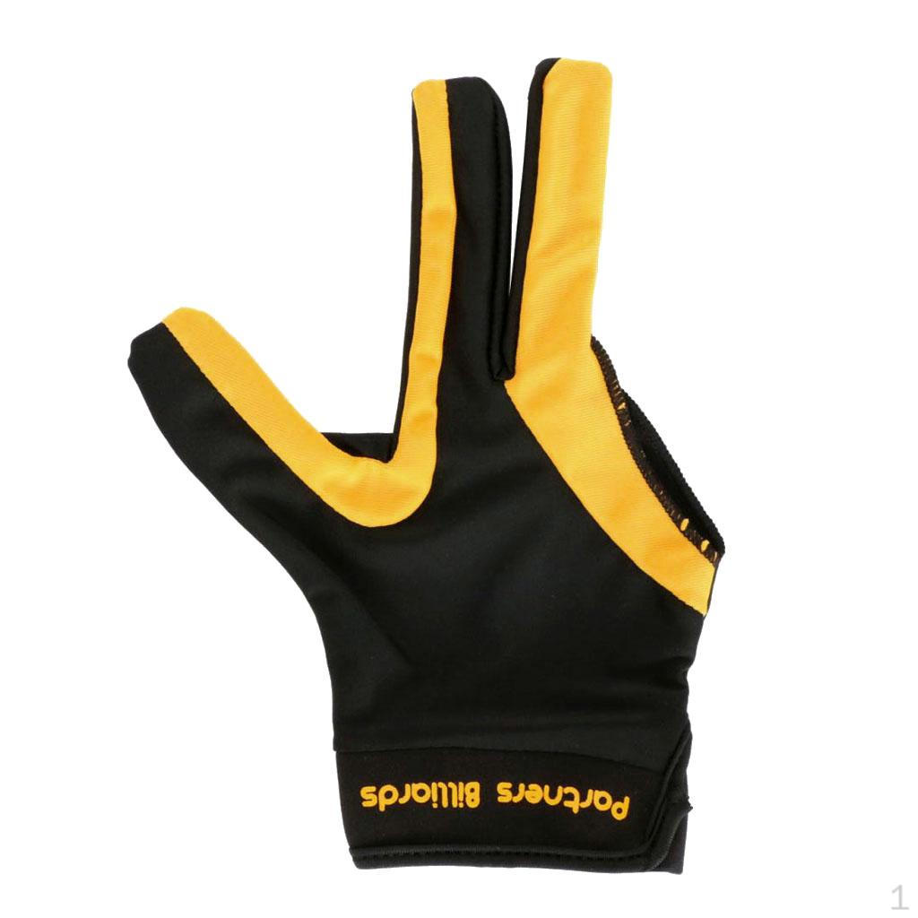 

Gloves Billiard Accessory Snooker Sports Elastic Right Hand Yellow Black1