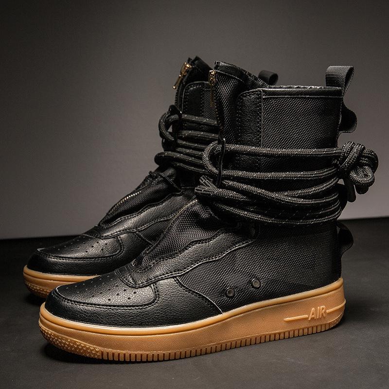 2025 Trendy High-Top Korean Style Couple Sneakers - Men's Large Size Fashion Sports Shoes for Spring & Autumn