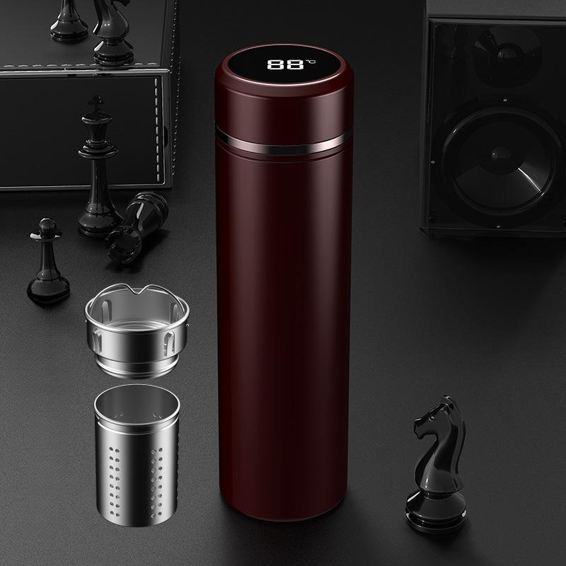 New 316 Stainless Steel Vacuum Cup Convenient Intelligent Temperature Display Water Cup Business Office Tea Water Separation Gift Cup