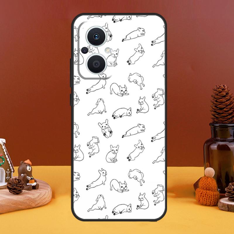 Cute French Bulldog Case For OPPO Reno 8T 4Z 5Z 10 Pro 11 F 4 5 6 7 8 Lite OPPO Find X5 X6 Pro X2 X3 Lite Cover
