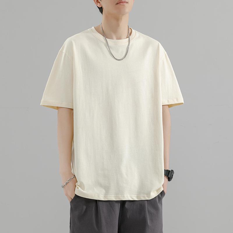 

Летняя дышащая футболка с коротким рукавом: Мужской и унисекс повседневный многоцветный топ Large абрикосовый