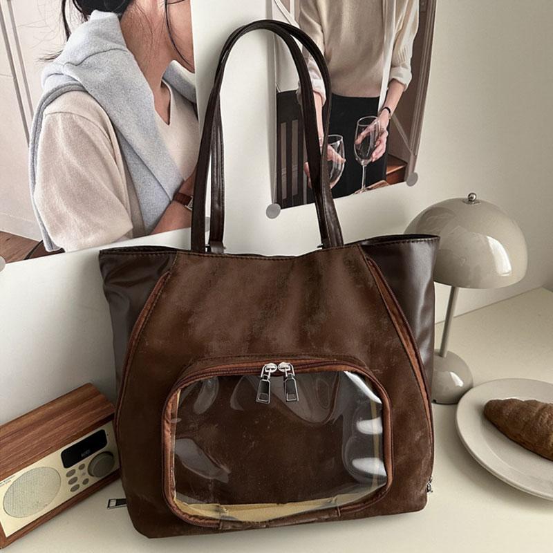 

Большая вместимость Повседневная сумка через плечо для женщин Повседневные модные сумки Прозрачные сумки-тоут для путешествий 38X30X12CM