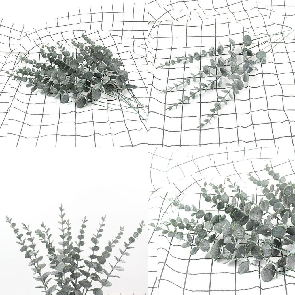 Faux Eucalyptus Citriodora Green Leaf Plant Flower Arrangement For Living Room Decor