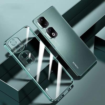 Ultra-thin Plating Soft TPU Phone Case For Honor 90 Lite Transparent Silicone Protection Back Cover for Honor 90 Pro 100 Pro