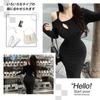 PHOLEEY Sexy Long Slim Black Long Korean Everyday Wear Women's Dress, Off-the-Shoulder, Fit, Dress, Autumn, Elegant, Sleeves, Style, Casual, Date,
