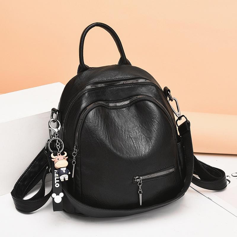 Soft Leather Travel Small Backpack Dual-purpose Large-capacity Mother Single Shoulder Women's New Medium Women's Double Shoulder Bag