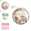Ein lebhaftes Geburtstagsfeier-Zubehör mit festlicher Dekoration und Kuchenaufsätzen**