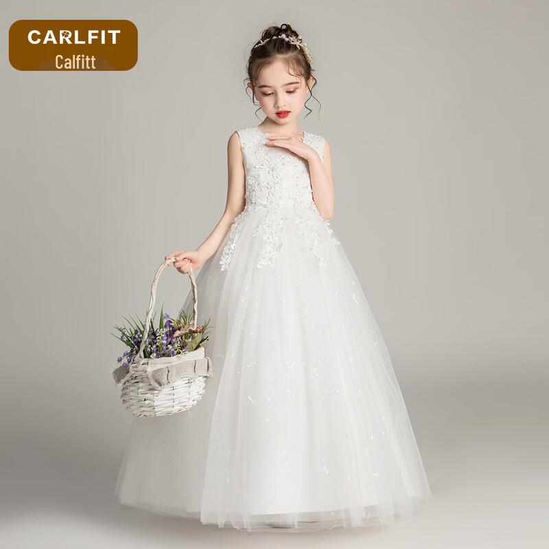 Girls  Summer Princess Puffy Dress 150 белый
