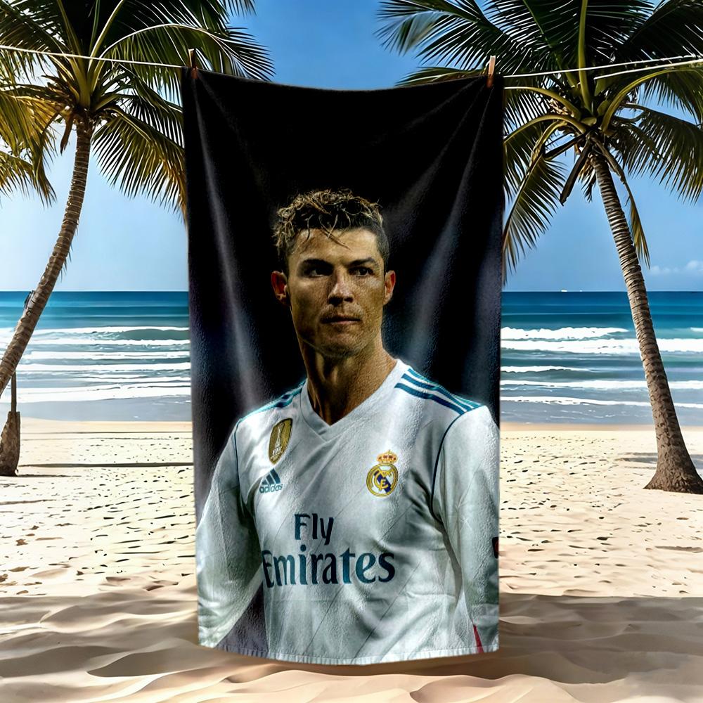 Cristiano Ronaldo Beach Towel Quickdry Soft Microfiber Comfortable Lightweight Suitable For Swimming Gym Camping Yoga Vacation