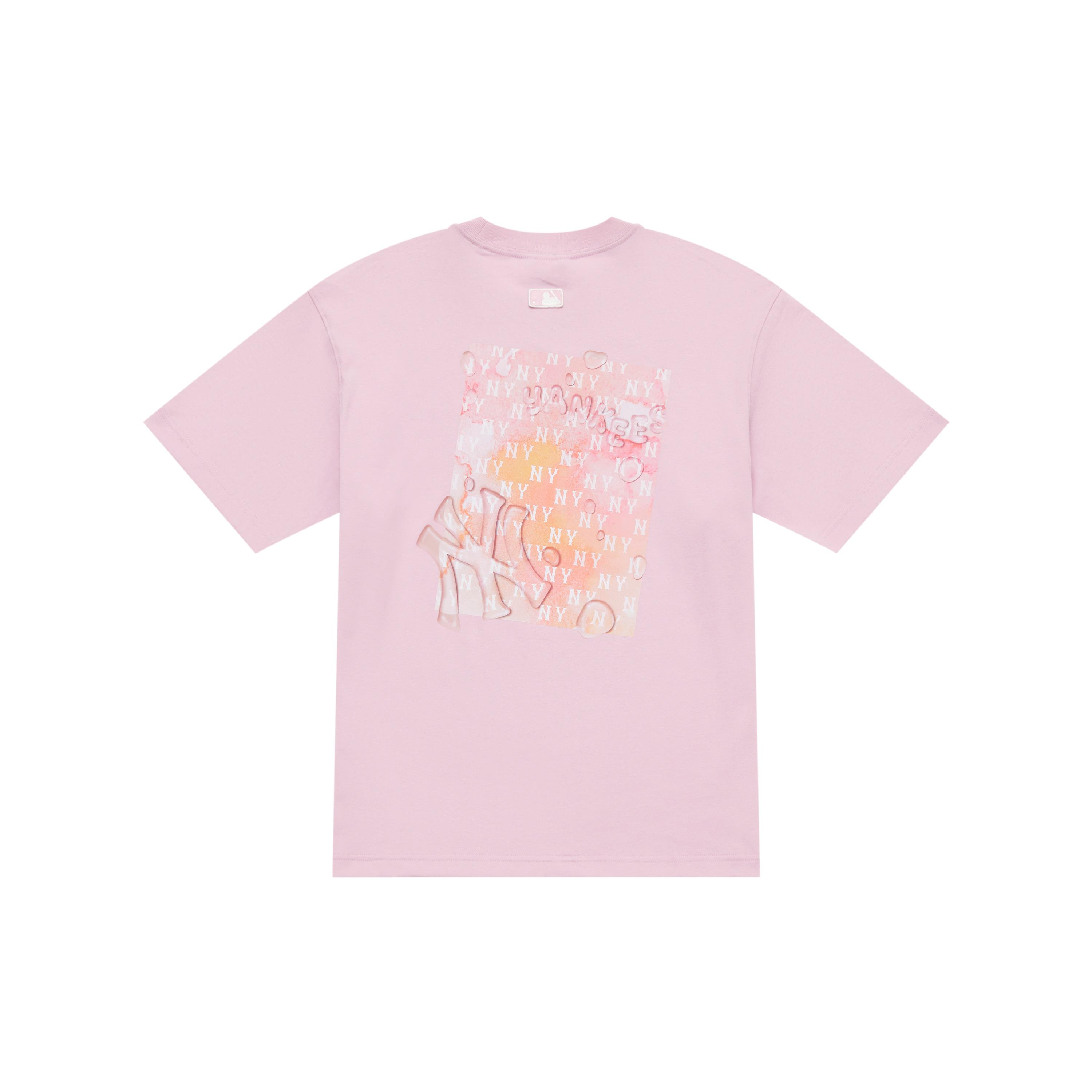 MLB New York Yankees SS25 T Shirt Unisex Heather Gray Pink 3ATSX0153-50PKM XL