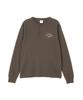 AVIREX HONEYCOMB HENRY NECK L/S T-SHIRT men's XL size 410 charcoal 783-6130015