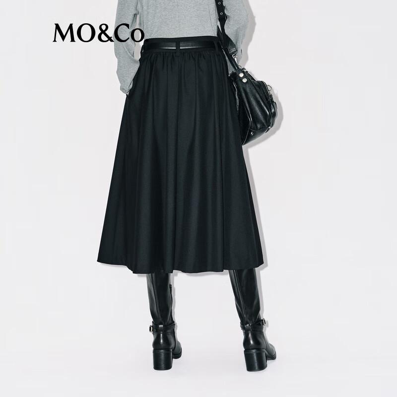 MO&Co. British Style A-Line High-Waist Mid-Length Skirt