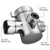 1/2'' 3-Way T-adapter Diverter Valve Adjustable Shower Head Arm Mounted Diverter Valve Bathroom Hardware Accessory