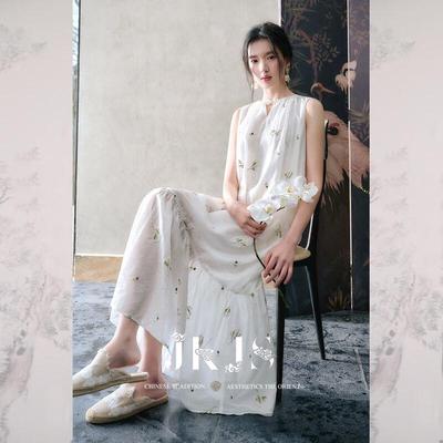 JK&JS Yulanchun Tencel Embroidered New Chinese Style Dress