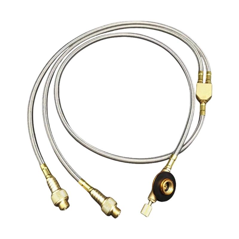 

Outdoor Double Connection Tube Gas Valves Durability Gas Converter Stove Adapter for Camping Cooking Efficiency