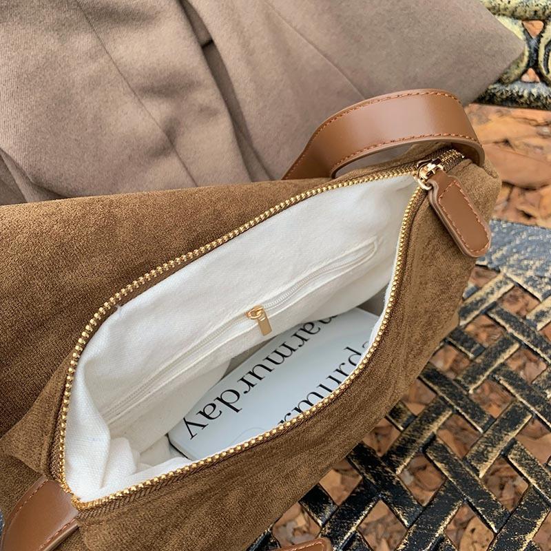 Sac fourre-tout Vintage en daim pour femmes, nouvelle