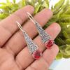 Pink Rubellite Gemstone Jewelry, 925 Sterling Silver Earring, Handmade Charming Earring, Bohemian Rubellite Earring For Wedding Gift