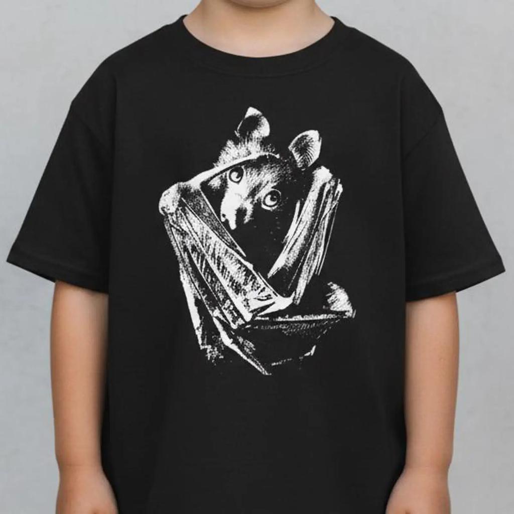 Kids Gothic Peeking Bat Vampire T Shirt Goth Oddities Style Curiosity For Lover Casual Top Xs 5x Vintage Unisex Homme