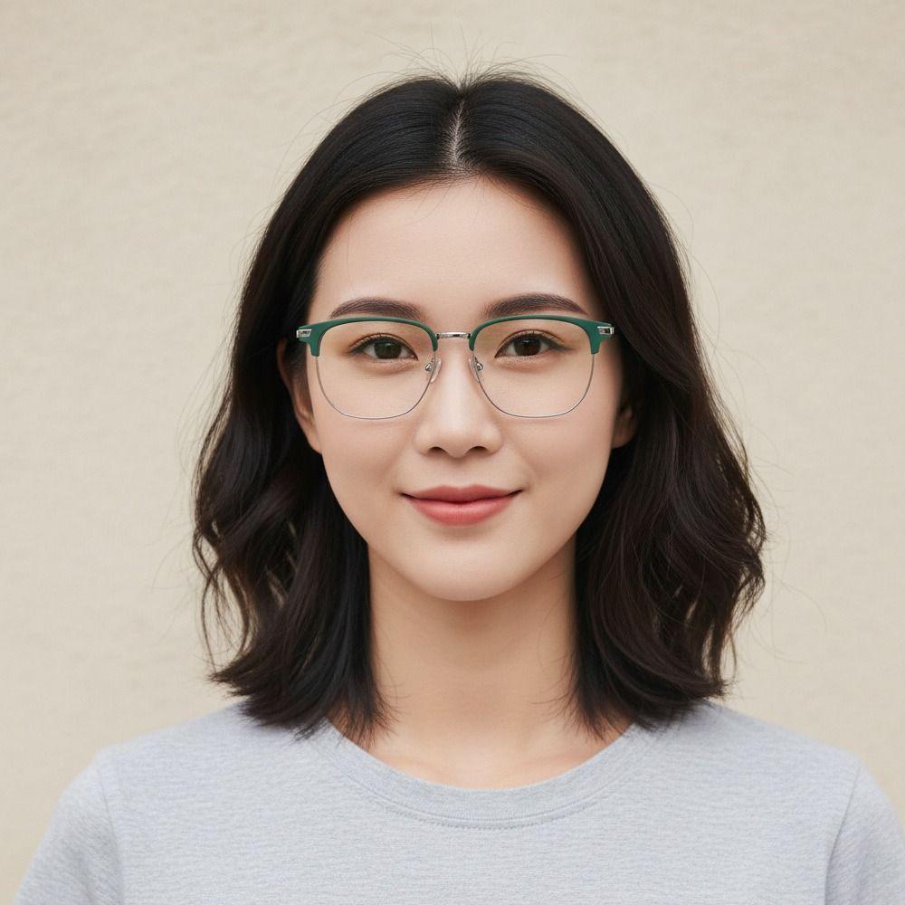 +0 +100 +150 +200 +250 Anti Blue Light Glasses Metal Frame Big Frame Reading Glasses Plus Diopters Square Frame
