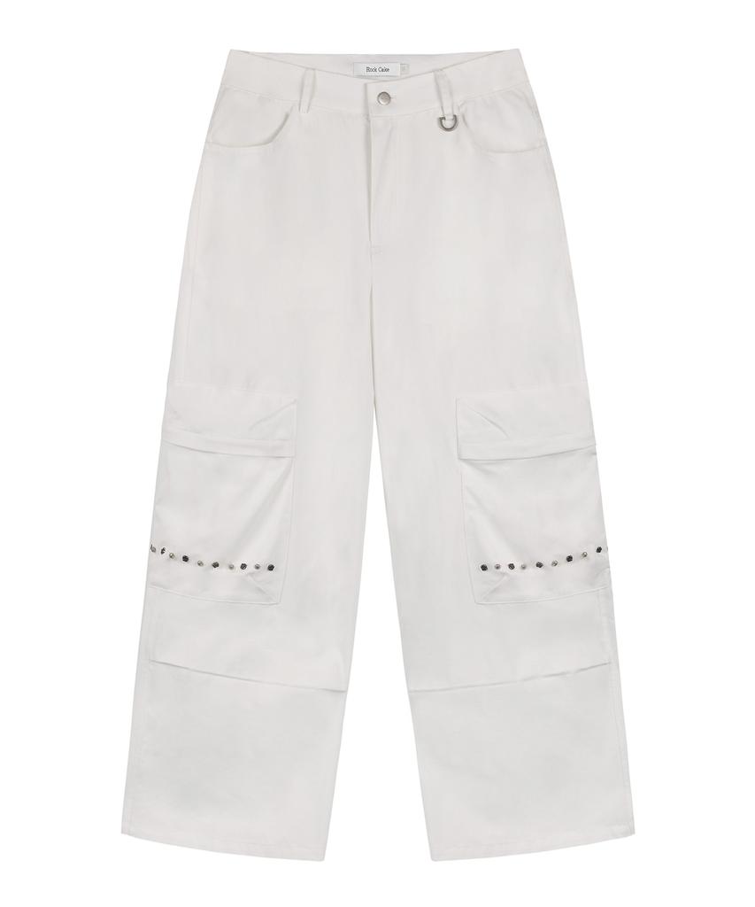 ROCKCAKE Pocket Studded Pants - White