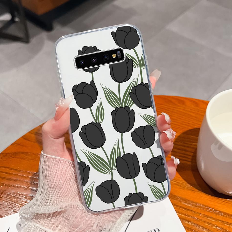 For Samsung S10 Lite Plus S10E Phone Case Creative Stamp Soft Clear Silicone Anti Drop Back Cover For Samsung Galaxy S 10 E Mask