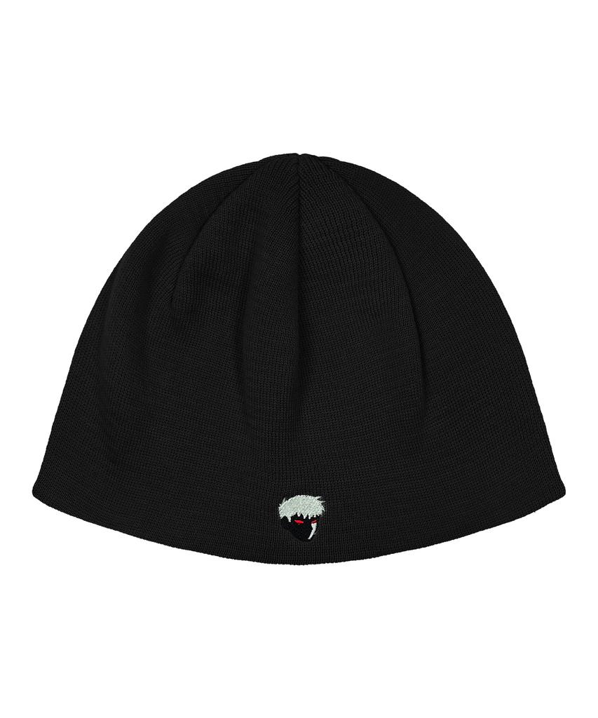 Nyuteib Red Sun Oversized Big Head Beanie - Black