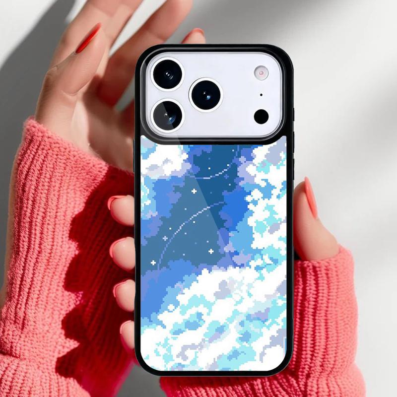 Art Pixel Aesthetic Phone Case for iPhone 17 16 15 14 13 Pro Max Back Cover for 12 11 Pro Coque