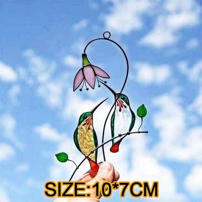 1 Pack Metal Color Metal Craft 2023 Garden Window Balcony Hummingbird Yard Home Wall Hanging Bird Ornament Door Trim