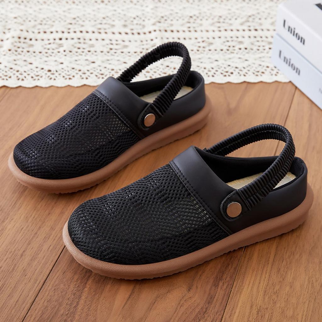 Hollowed Summer Women For Sandals Out Mesh Shoes Japanese Minimalist Baotou Slippers Soft Soled Casual Shoes