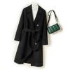 100% Wool Women Coat MODERN NEW SAGA Autumn Wool Long Coat Handmade Pea Coat Winter Warm Wool Long Jacket Overcoat