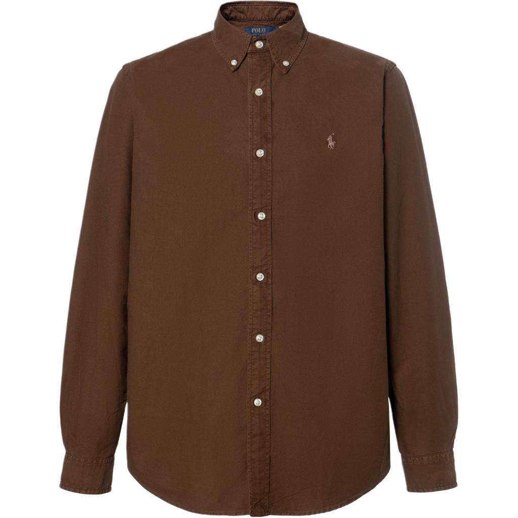 Polo Ralph Lauren Logo Embroidered Polo Shirt Men Shirts Brown MNPOWOV16823991200