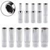 4-14mm Deep Socket Adapter 1/4inch Hex Socket Wrench Heads Ratchet Tool 6.35mm Head Interface Socket Wrench Metric Hex Wrench