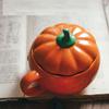 Cartoon Cute Ceramic Pumpkin Cup with Lid Breakfast Cup Dessert Soup Cup Oatmeal Cup Student Water Cup Mug