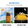 Car LED Solar Lights Rechargeable LED Solar Strobe Warning Lamp Night Auto Driving Traffic Safety Caution Light Chip Control 1Pc