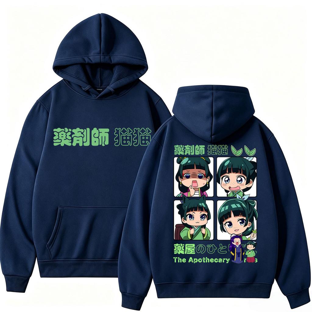 Anime The Apothecary Diaries Maomao Hoodie Unisex Vintage Manga Sweatshirt Fleece Oversized Casual Long Sleeve Streetwear Y2k