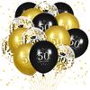 50th Birthday Balloons 15Pcs Black Gold Happy 70th Birthday Balloons Black Gold 70th Birthday Party Decorations Balloons for Men Women