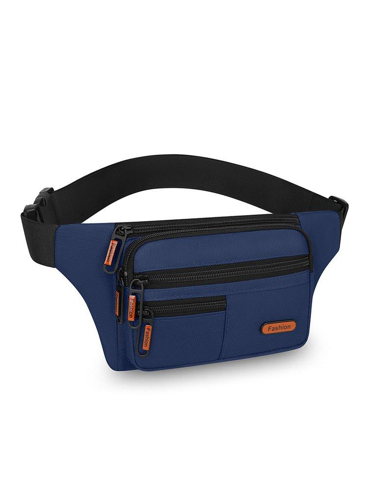 Men's fashiable multi-layer casual waist bag