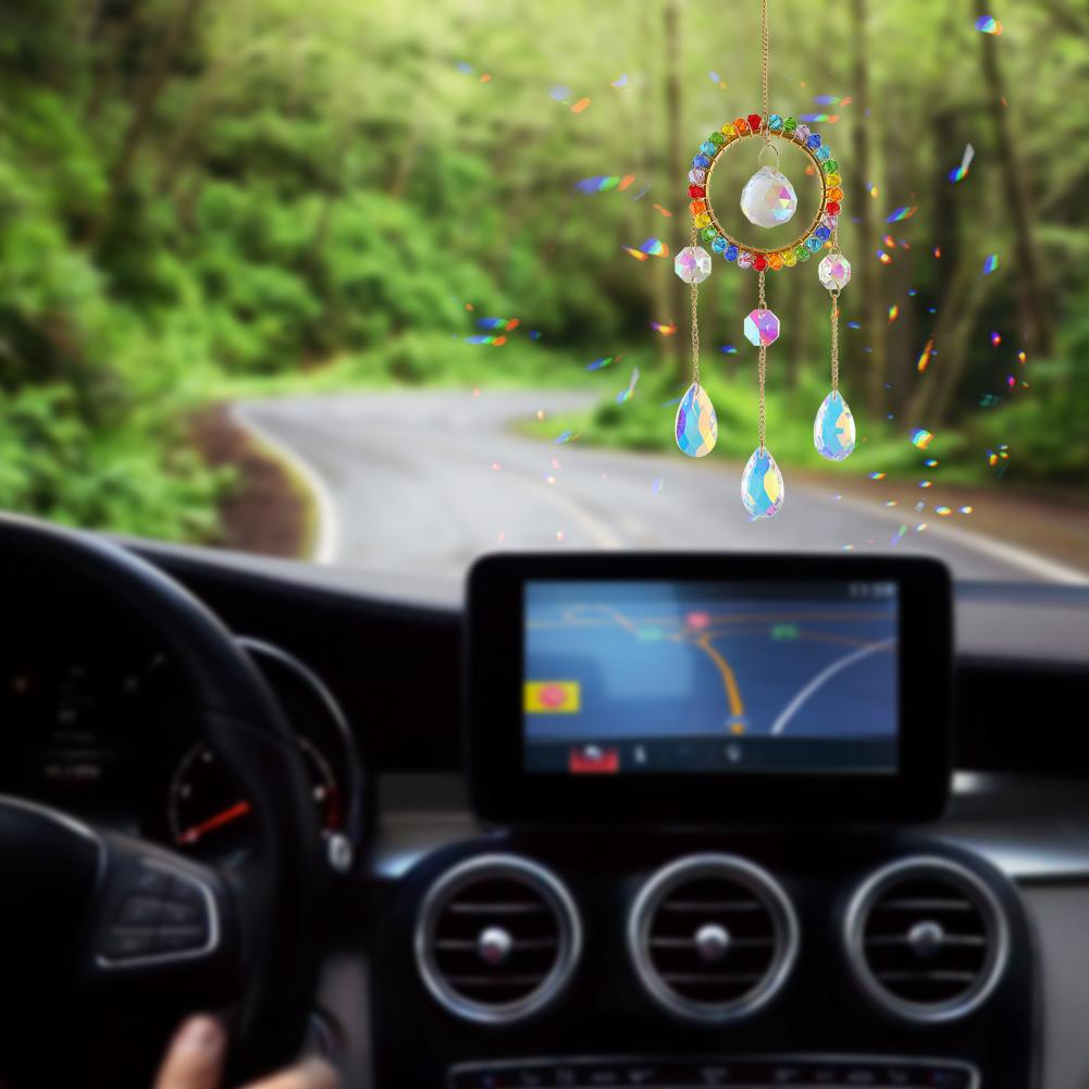 Colorful Beads Crystal Light Collection Pendant Window Accessories Crystal Pendant Crystal Wind Chimes Outdoor Garden Decoration