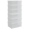 VidaXL Plastic Storage Boxes 6 Pcs 10 L Stackable 3189187