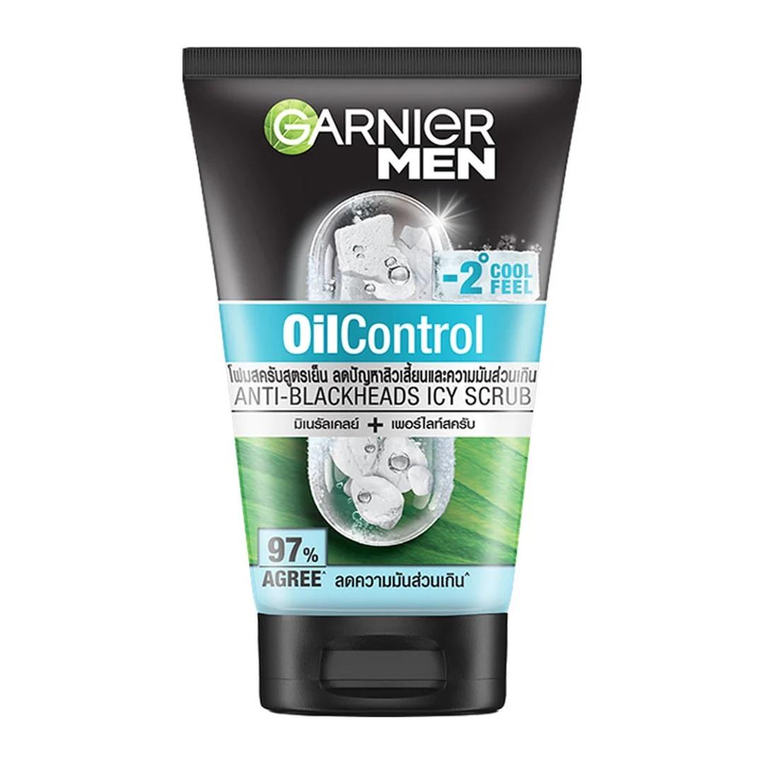 

100 мл Garnier Men Turbo Light Icy Scrub Oil Control Face Foam для чоловіків 100ml жовтий